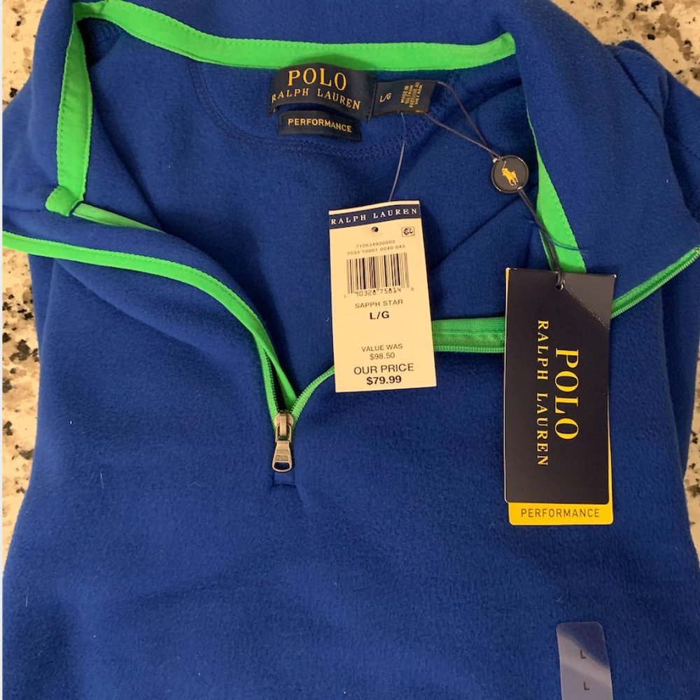 NEW  Men's Ralph Lauren Polo Pullover - LARGE
